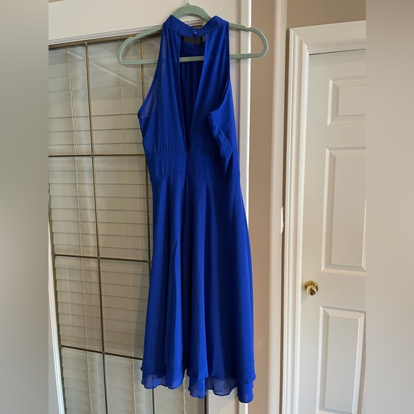 Ladies royal blue hi/low dress - Picture 4 of 4
